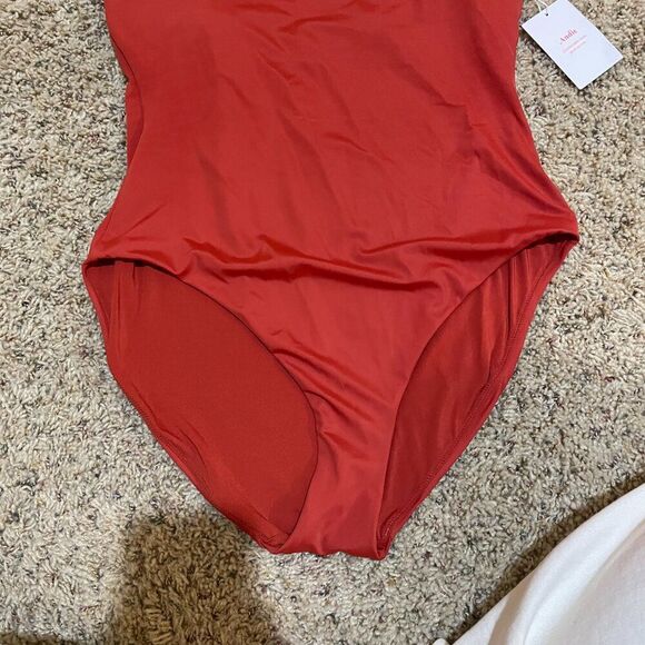 NEW Andie Size XL The Luzon One Piece Swimsuit Chili Pepper Halter High Neck - Picture 6 of 11